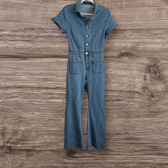 Women's Stylish Denim Cowgirl Jumpsuit - WISTERIA LANE Medium - Picture 4 of 8